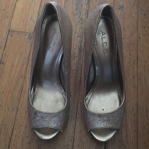 Gold Glitter ALDO heels